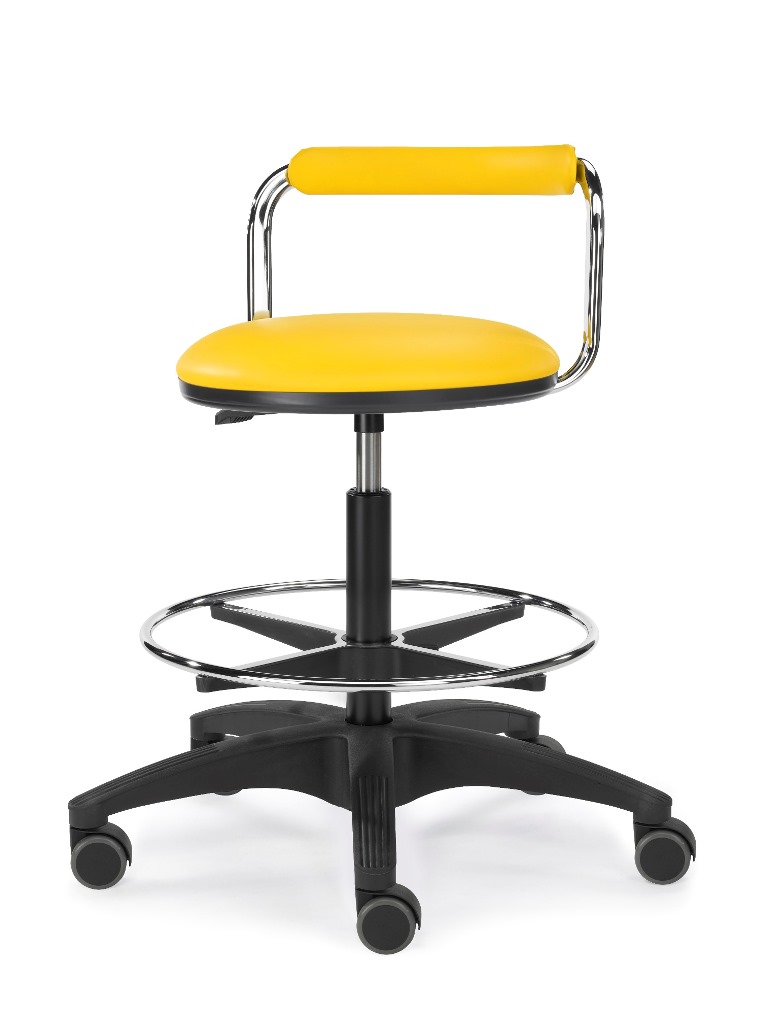 Labor 4 - Hocker mit Rückenlehne und Fußring