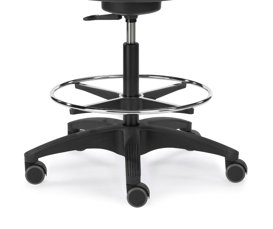 Labor 3 - Bequemer Arbeitshocker mit Fußring 