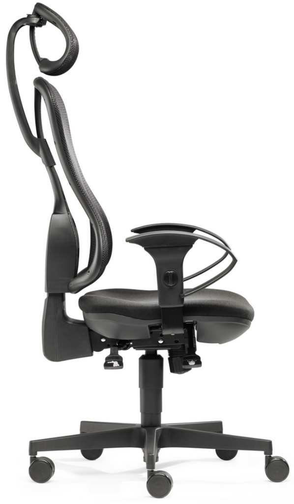 Flash Net L mit Kopfstütze - Bürostuhl mit Netzrücken