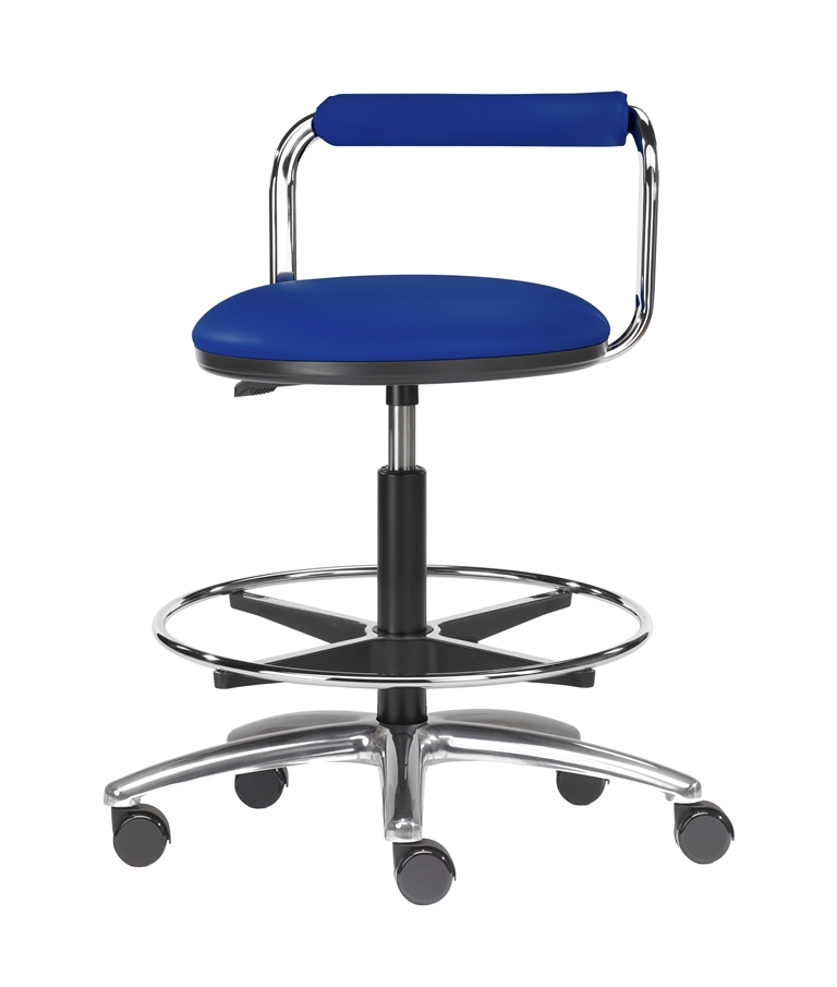 Labor 4 - Hocker mit Rückenlehne und Fußring