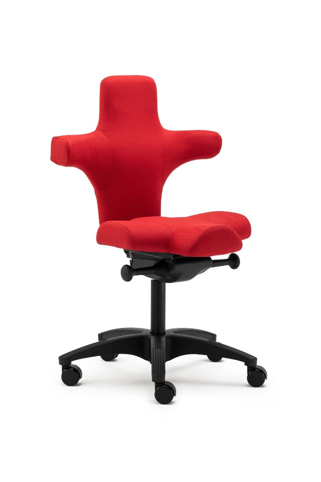 PICASSO - Büro-Sattelstuhl mit schulterfreier Rückenlehne 