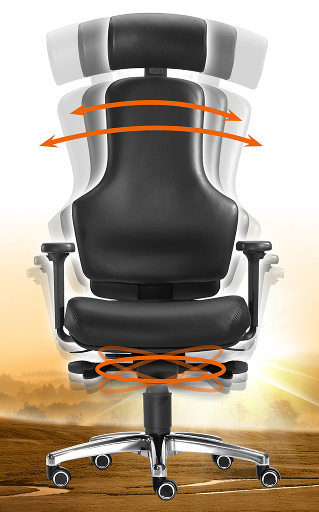 Ortholetic Balance L mit Kopfstütze - Ortho-Bürostuhl