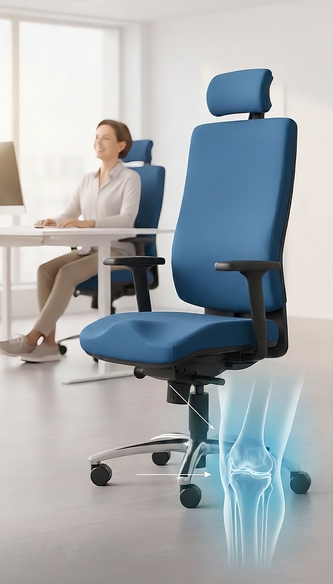 Cube - Bürostuhl gegen Knieschmerzen