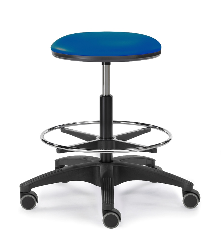 Labor 3 - Bequemer Arbeitshocker mit Fußring 