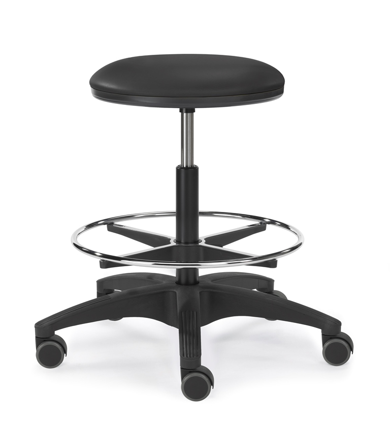 Labor 3 - Bequemer Arbeitshocker mit Fußring 