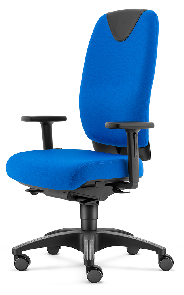 Evo M - Profi Bürostuhl mit Ledereinsatz